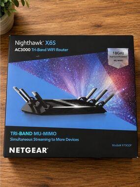 NETGEAR Nighthawk X6S AC3000 Tri-Band WiFi Router R7900P Tested w/ Box & Acc